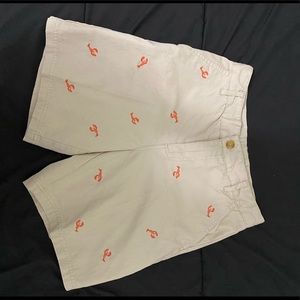 J. KHAKI BOYS LIGHT KHAKI SHORTS W LITTLE CRABS